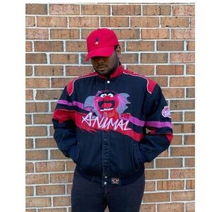 Warner Bros. Black and Red Animal Bomber Jacket